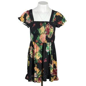 NWT BAND OF GYPSIES Square Neck Shift Floral Dress Sz XS
